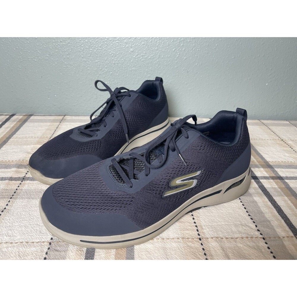 Skechers Men's Go Walk Arch Fit - Idyllic Sneaker Navy Sz 15 Extra Wide
